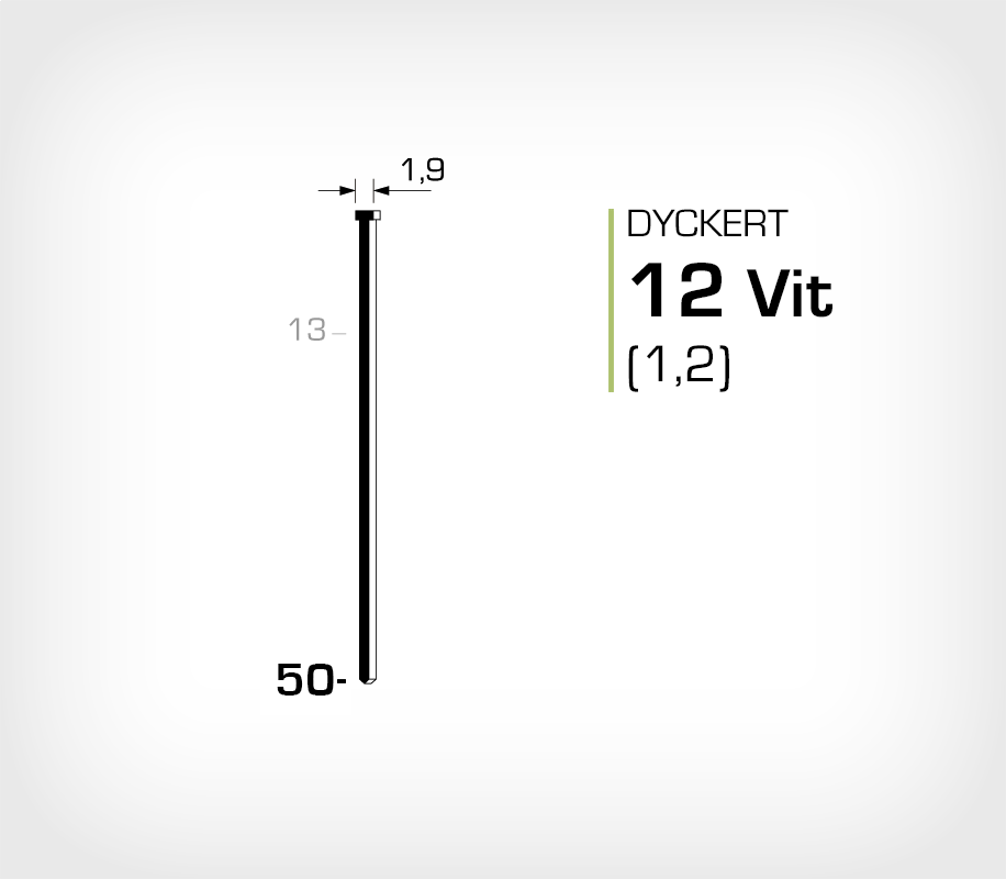Dyckert 12/50 (SKN 12-50) Vitlackerad
