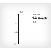 Rostfri dyckert 14/40 SS (SKN 16-40 SS)