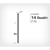 Rostfri dyckert 14/45 SS (SKN 16-45 SS)