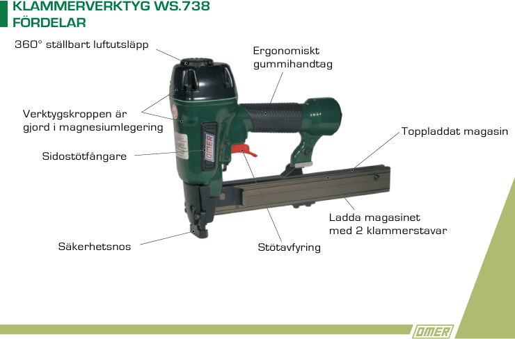 Klammerpistol WS.738 för WS klammer Klammerpistol WS.738 för WS klammer